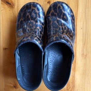 Dansko Leopard Print Mules